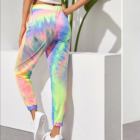 1 LEFT 🌻 Tie Dye High Waist Joggers - Picture 3 of 6